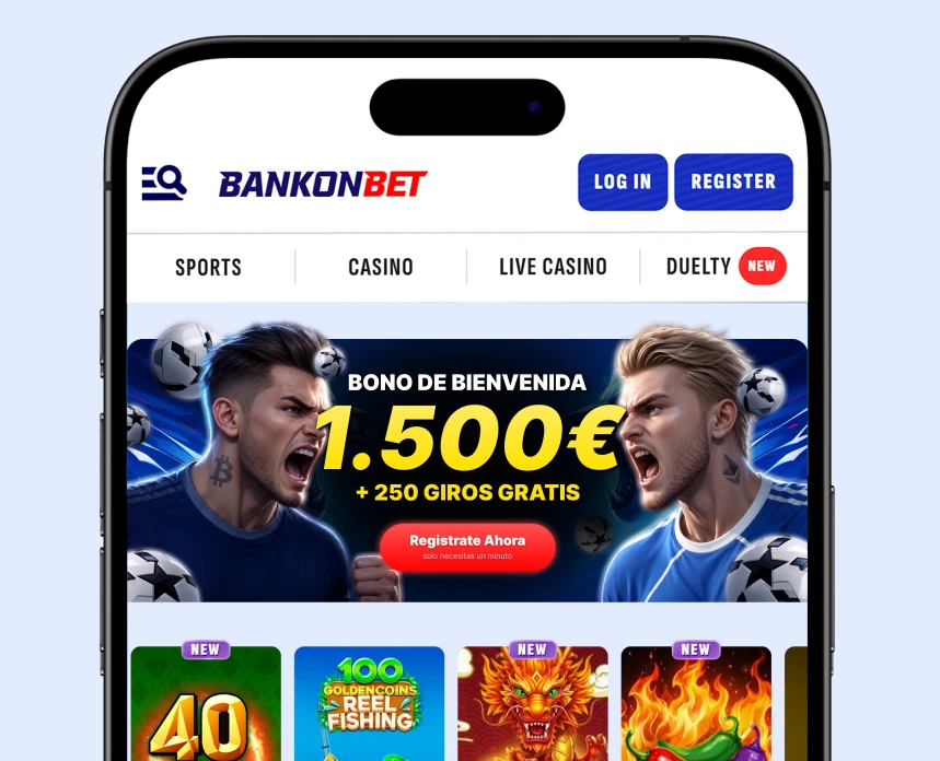 Vista previa de la app móvil de bankonbetspain en smartphone