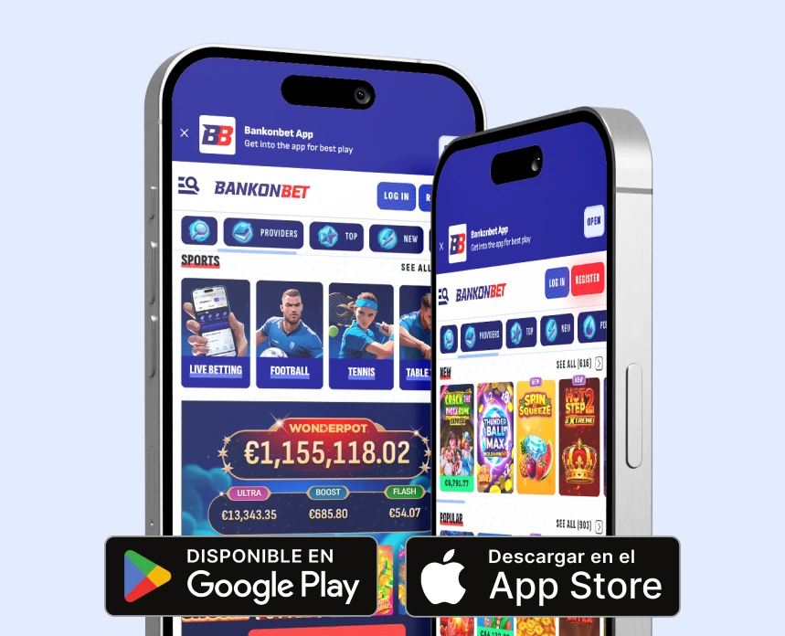 App móvil de bankonbetspain mostrada en un smartphone
